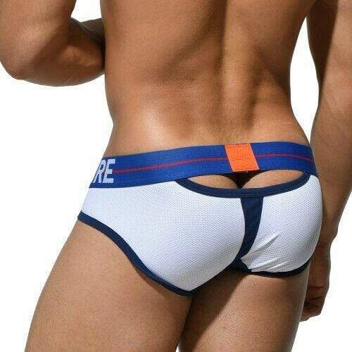 private structure Private Structure Brief Momentum-Orange Contour Briefs White 3854 41