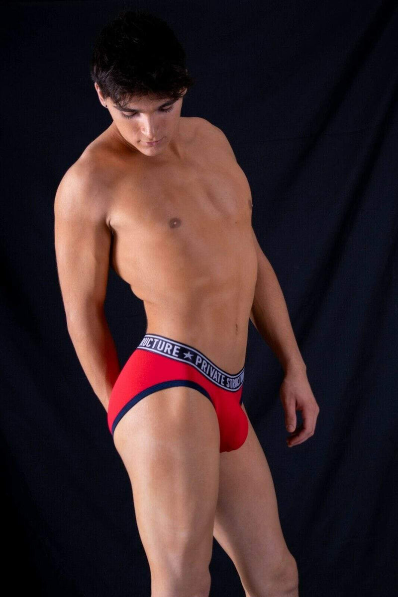 Private Structure Private Structure Briefs Pride Mini Slip Low Rise Underwear Red 4019 47