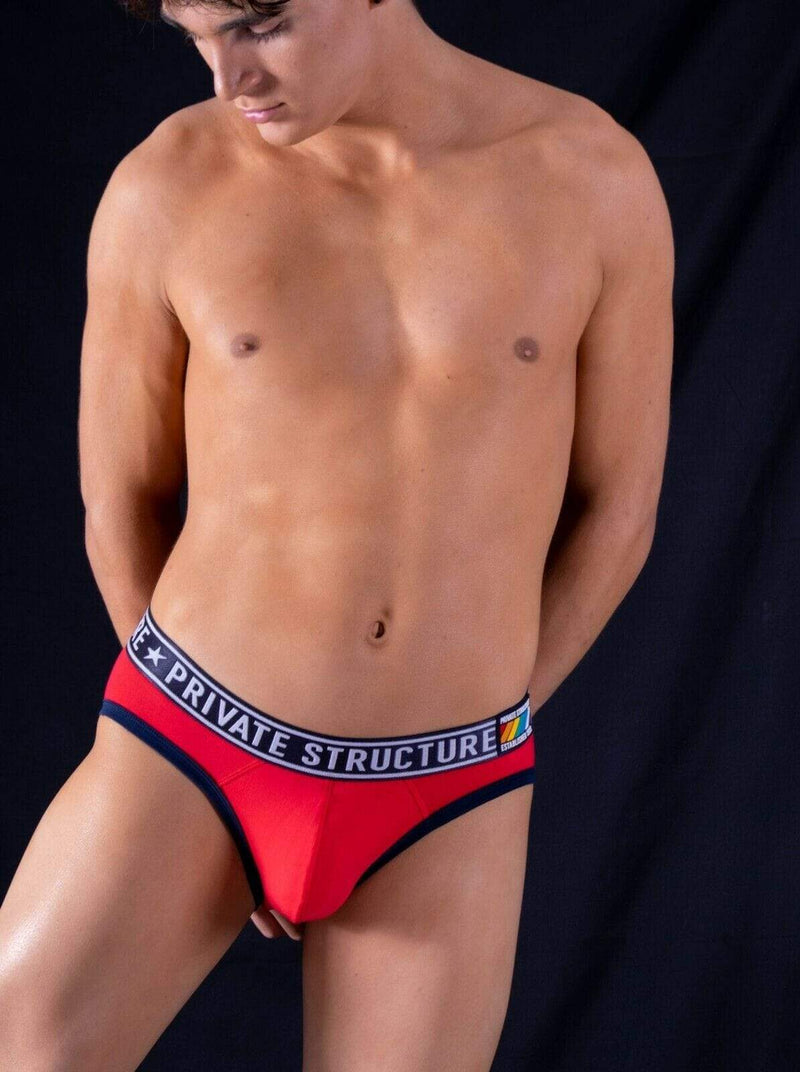 Private Structure L Private Structure Briefs Pride Mini Slip Low Rise Underwear Red 4019 47
