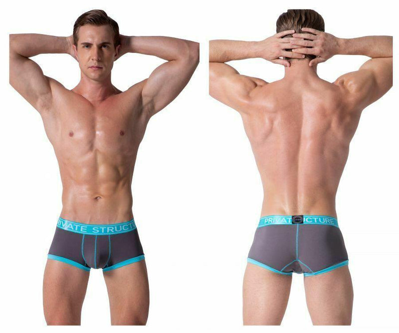 private structure M Private Structure MEN Boxer Brief Soho Luminous Trunk Teal Grey 3680 1