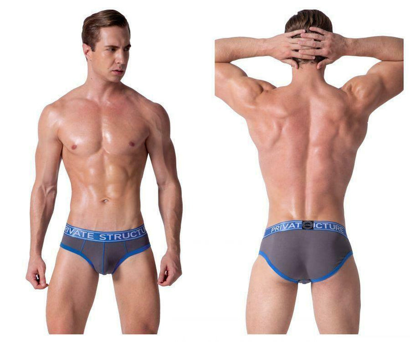 private structure M Private Structure Mens Mini Brief Soho Luminous  slip Royal Grey 3681 2