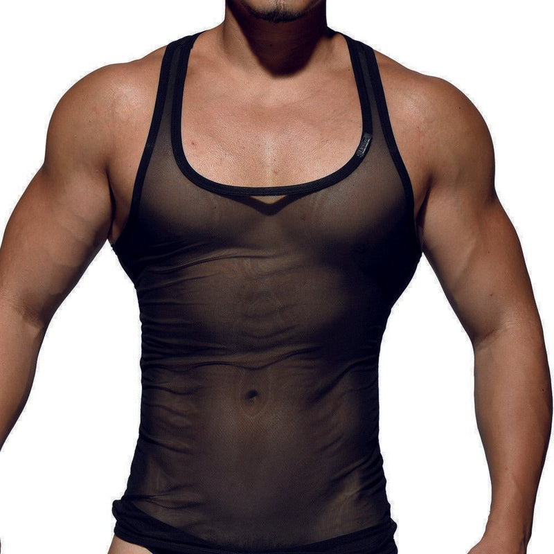 Private Structure Tanktop Desire Intima Sheer Mesh Tank Top Black 3451 95