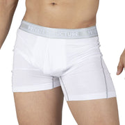 PRIVATE STRUCTURE Viscose Bamboo Long Boxer Brief Mid Waist Bright White 4380