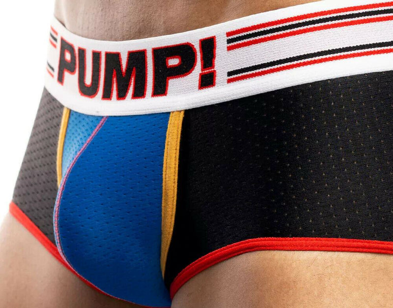 PUMP! Boxer Trunk Circuit Access Ochre Cotton Mesh Open-Back Trunk 15067