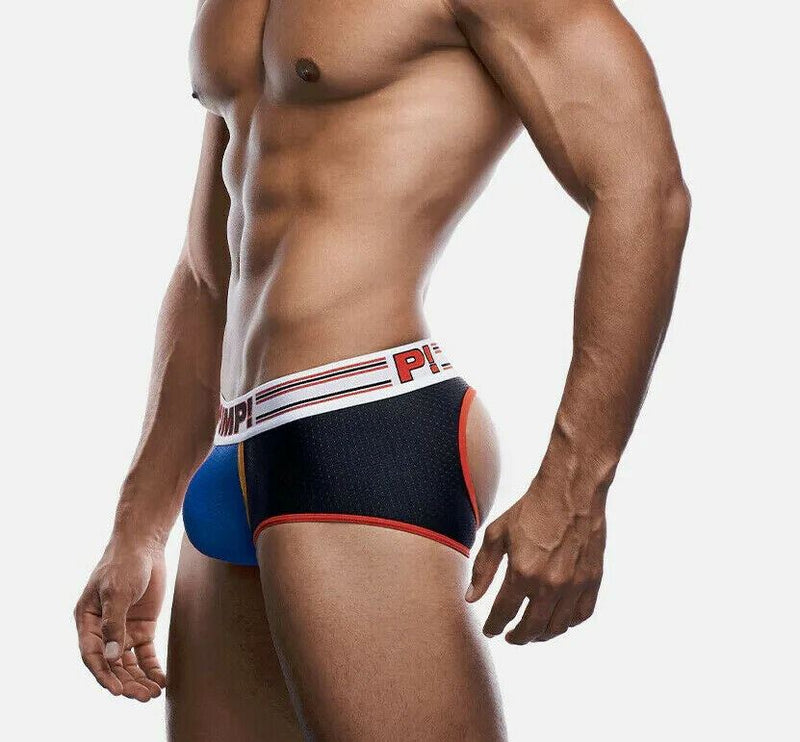 PUMP! Boxer Trunk Circuit Access Ochre Cotton Mesh Open-Back Trunk 15067