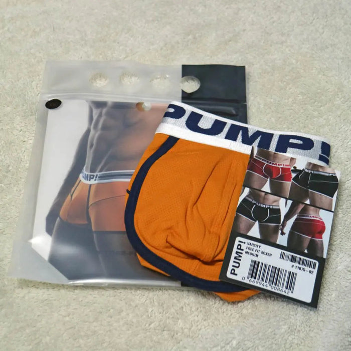 PUMP! Boxer Varsity Free Fit Sports Boxer Micro Mesh Orange 11075 P20