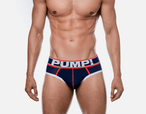 PUMP! Brief Big League Sport Mesh Cotton Extra Support Red Stitching 12033