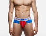 PUMP! Brief Velocity E-Racer Cotton Mesh Briefs With Ochre Piping Cup 12069