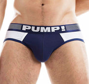 PUMP! Briefs Ribbed Body Micro-Mesh Cup Cotton Brief 12042 Navy P34