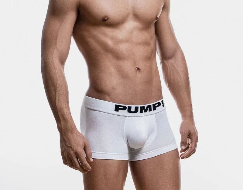 PUMP! Classic Boxer White Full Cotton Stretchy Casual Boxer 11000 P27