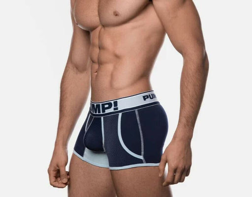 PUMP! Jogger Sports Baby Blue Steel Boxer Trunk Mesh Pockets 11050 T9