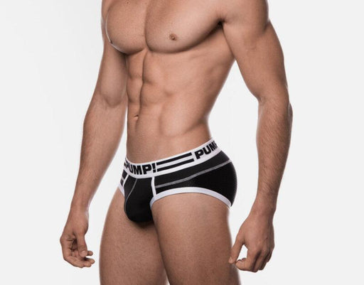 PUMP! Lux Brief Black Mesh Cotton Polished and Contemporary Briefs 12038 70