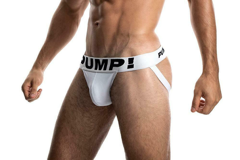 PUMP! Mens Jocks Classic Jockstrap Cotton Pouch White 15005 P24