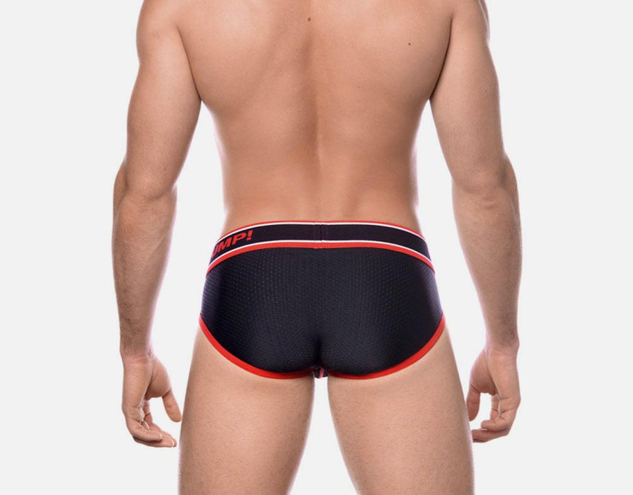 PUMP! Sport Brief Uppercut Mesh Cotton Piping Around Cup & Red Stitching 12034