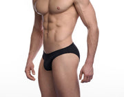 PUMP! Swim Briefs Water Cheeky Soft Nylon Swimwear UPF 50+ Black 13011 T12