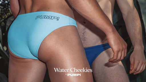 PUMP! Swim Briefs Water Cheeky Soft Nylon Swimwear UPF 50+ Teal 13010 T12