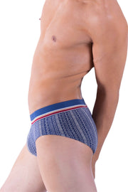 Punto Blanco Brief Canyon Slip Briefs Cotton Ligned Blue 3405 8