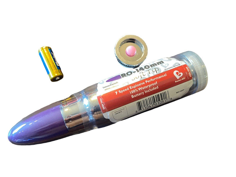 Rocks-off  7 Speeds Waterproof  Bullet SOFT TIP Purple RO-140mm