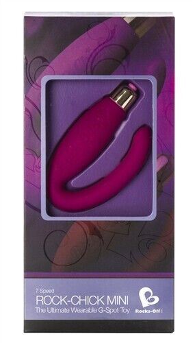 Rocks-Off Vibrator Chick Mini 7-Speed G-Spot Toy Silicone Pink + EXTRA BATTERY