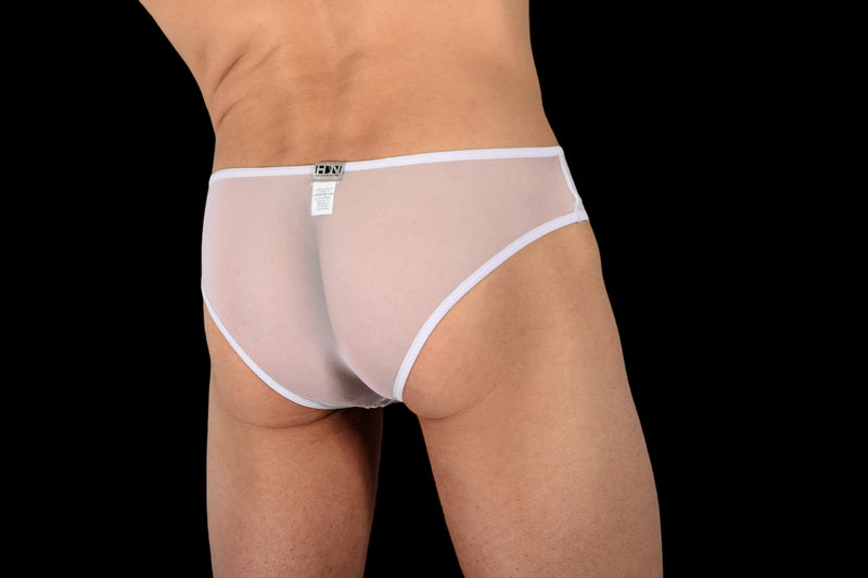 Romantic By Hidden Mesh Briefs Bikini C-throught Underwear White 956 2