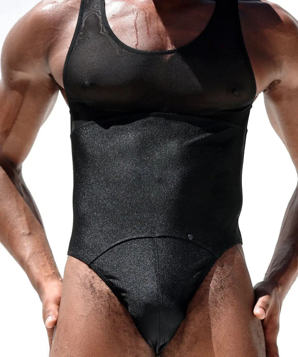 RUFSKIN Brief-Bodysuit PALACE Lustrous Singlet Perfectly See-Through Black