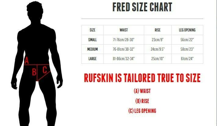 RUFSKIN Brief FRED Premium Cotton Spandex Fabric Thin Hip Briefs Black 43A