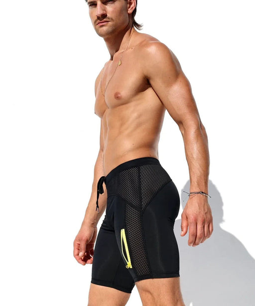 RUFSKIN® ZUKO HOT PINK See-through Nylon Sport/Swimwear Shorts