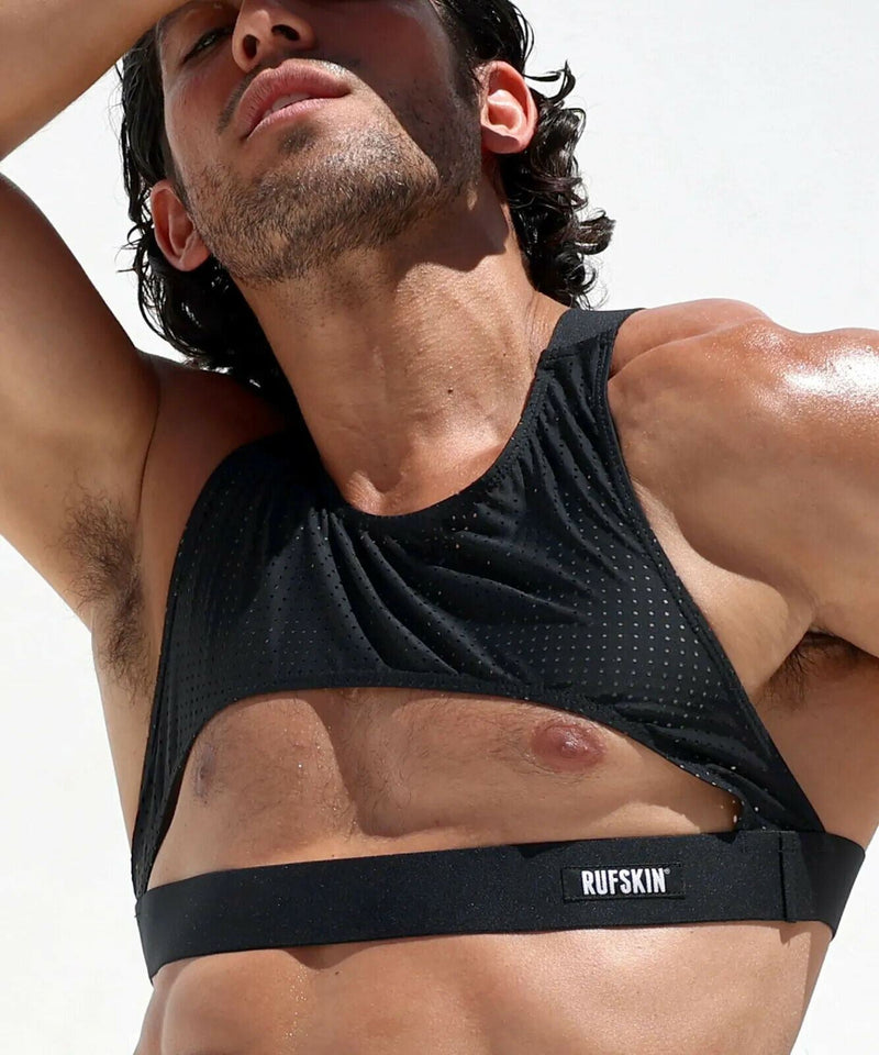 RUFSKIN Harness VITOR Slightly See Through Perforated Elastic NylonJet Black 73