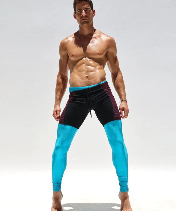 RUFSKIN KIP Stretchy Leggings Perfo-Sport Pants Shiny Fidji Blue 71