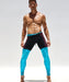 RUFSKIN KIP Stretchy Leggings Perfo-Sport Pants Shiny Fidji Blue 71