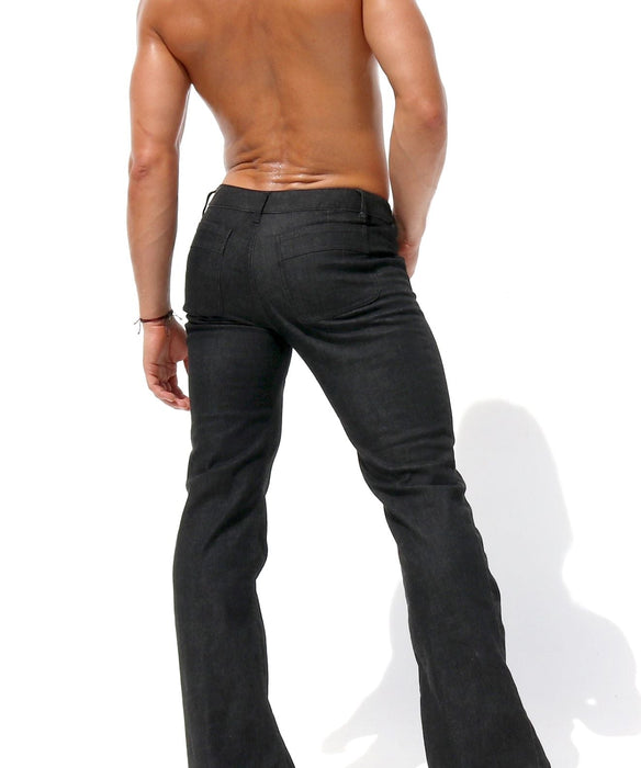 RUFSKIN! Pants JAGGER Jeans Imported Italian Stretch Denim Slim-Fit Flare Leg