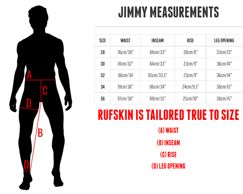 RUFSKIN! Pants Jimmy White Slim-Fit Straight Leg jeans Premium Stretch Cotton