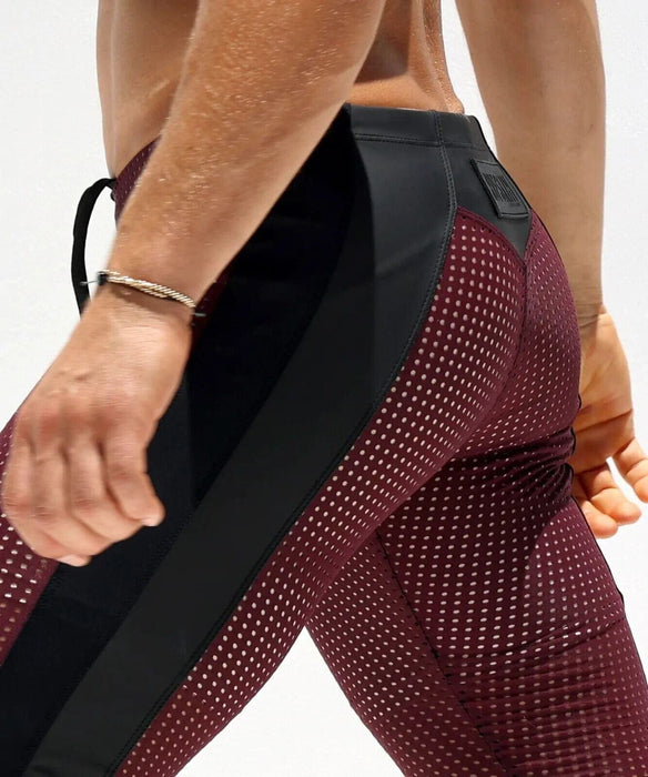 RUFSKIN Sport Leggings LEWIS Premium Shape Retention Stretch Nylon Red —