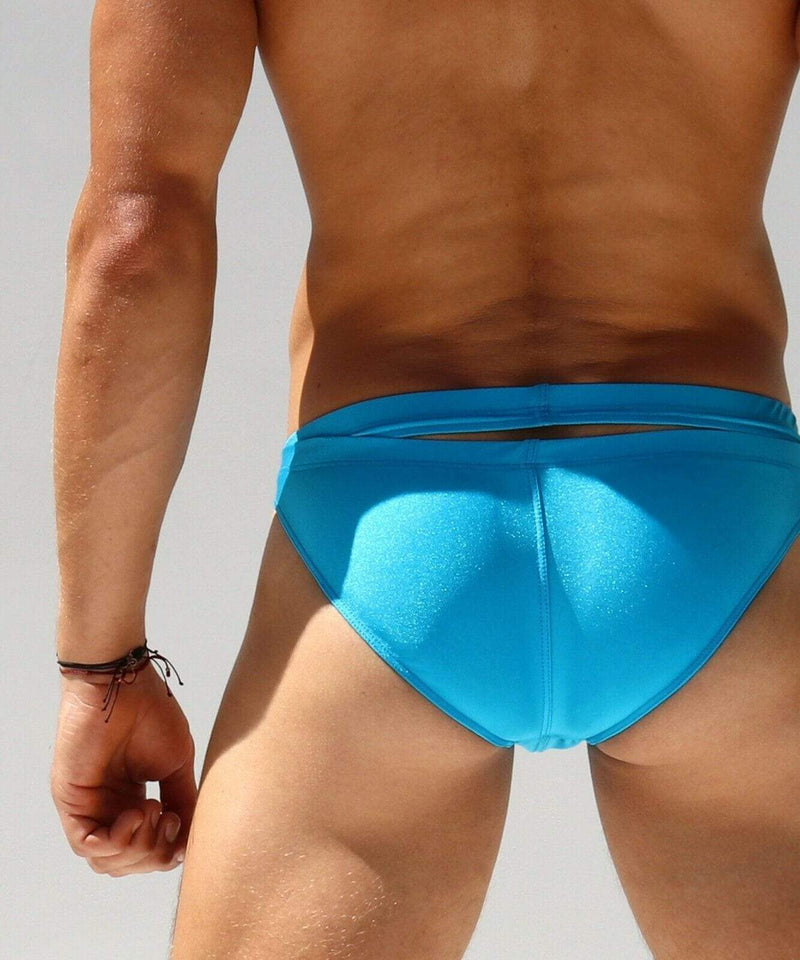 Rufskin Rufskin Swimwear BOXOL Calkini Swim-Briefs Shiny Stretchy-Nylon Turquoise 14