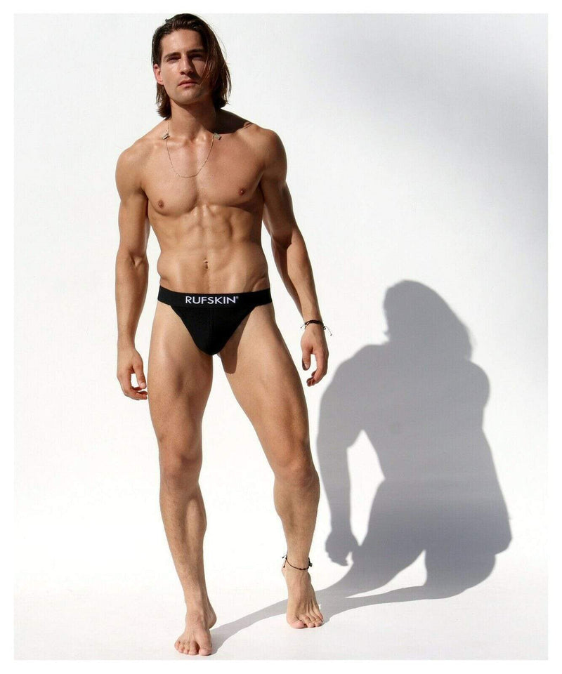 Rufskin Rufskin Thong CAGE Cotton Tangas Contoured Pouch Black 3