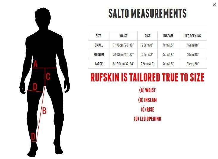 RUFSKIN's Signature SALTO Champagne Sport Shorts Body-Hugging Stretchy Short 42