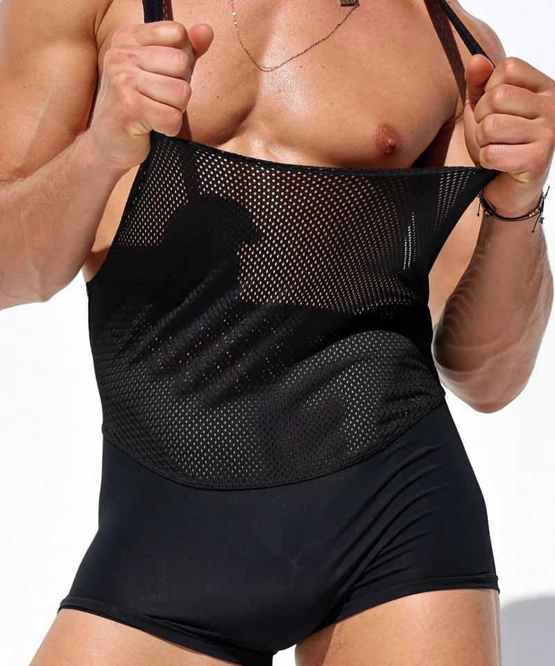 RUFSKIN Singlet RICKSON Stretch Sport 4-Way Mesh Bodysuit Black