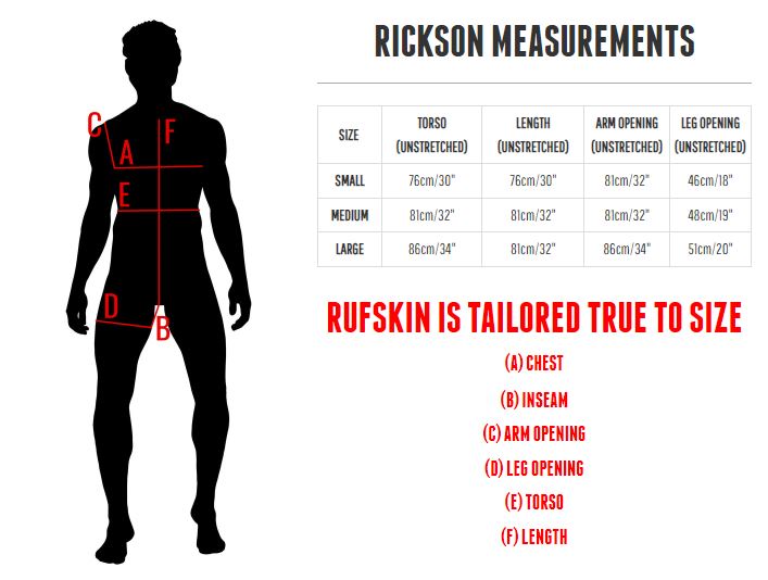 RUFSKIN Singlet RICKSON Stretch Sport 4-Way Mesh Bodysuit Black