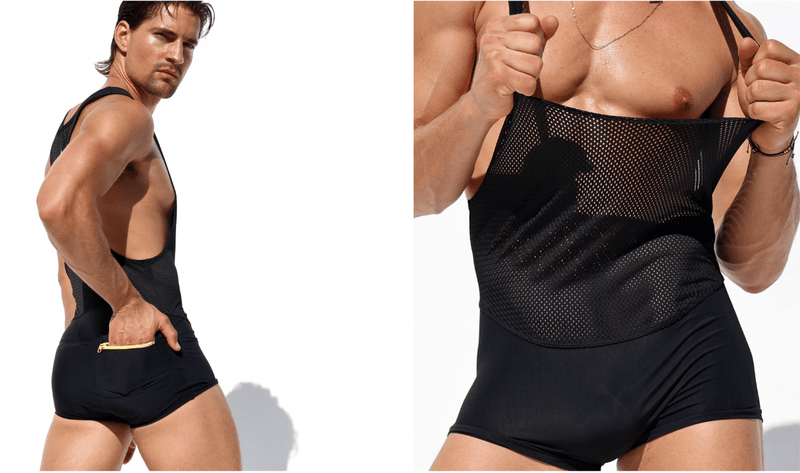 RUFSKIN Singlet RICKSON Stretch Sport 4-Way Mesh Bodysuit Black