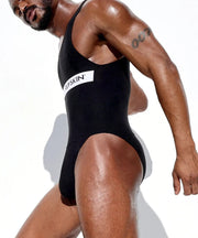 RUFSKIN Singlet TREY Full-Seat Briefs Bodysuit Brushed Knit Jet Black