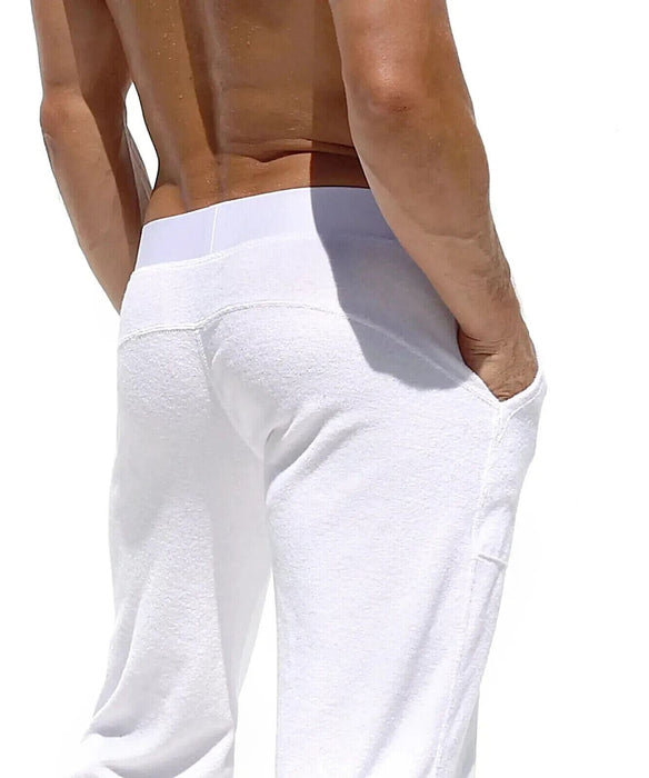 RUFSKIN Slim-Fit Sport Lounge Pants REX Soft Optic White Cotton BR9