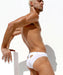 RUFSKIN Swim Briefs Orlando Inner T-Back Trompe L'oeil Contoured Pouch White  31
