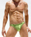 RUFSKIN Swimwear Danilo Swim Briefs Chrome Engraved  Ring Faux-Fly Kiwi 28