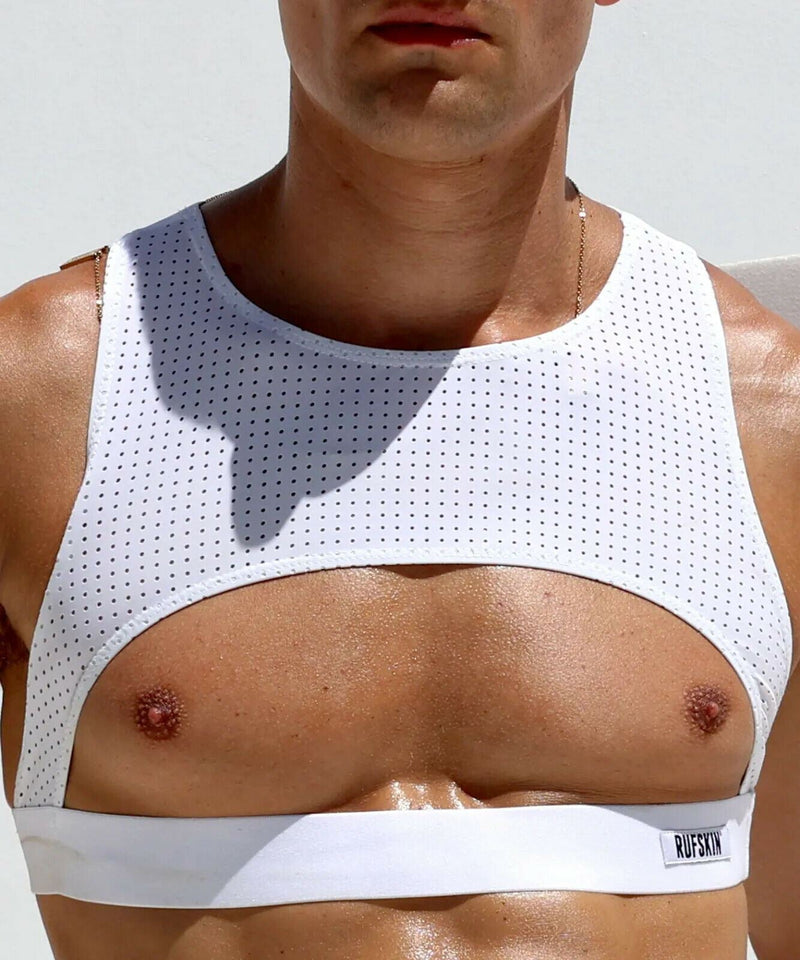 RUFSKIN Y Harness VITOR Slightly See Through Perforated Elastic Nylon White 73