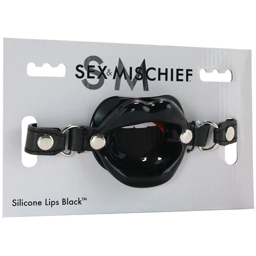 Sex And Mischief Silicone Lips Gag in Black