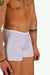 Sexy SMU Stretchy Silky Boxer second Skin Icy  total seethrough when wet White