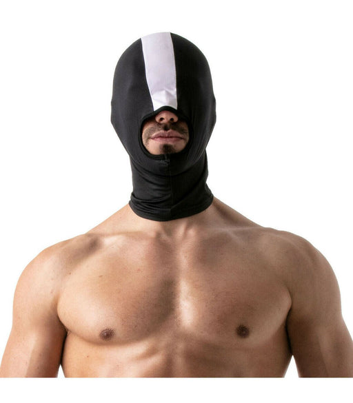 SexyMenUnderwear.com ONE SIZE FETISH TOF PARIS Naughty Open Mouth Lycra Hood Cagoule Stretchy One Size White