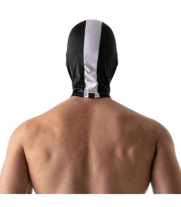 SexyMenUnderwear.com ONE SIZE FETISH TOF PARIS Naughty Open Mouth Lycra Hood Cagoule Stretchy One Size White