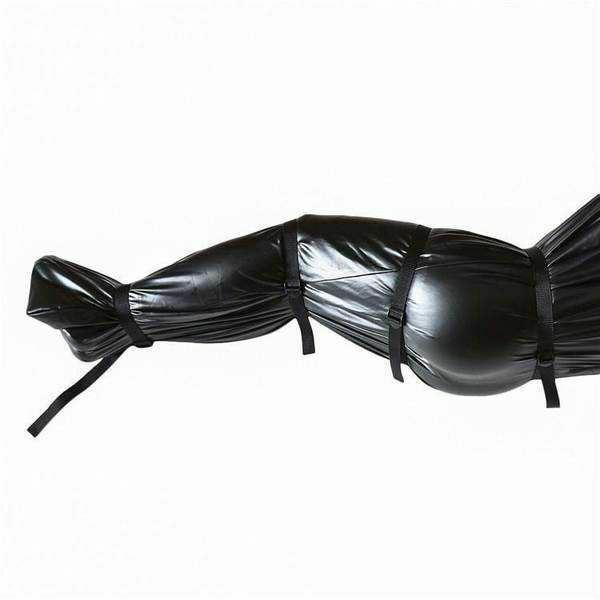 SexyMenUnderwear.com Full body bag  Bondage with ajustable straps leather look Black
