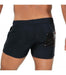 SexyMenUnderwear.com Men Fashion Shorts ''TOF PARIS BROADWAY'' Black Shiny Glitter Rear Pockets 41